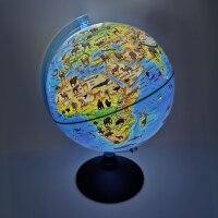 Globe 3D interactif Zoo, 25 cm