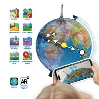 Globe 3D interactif, 32 cm