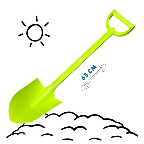 Pala per sabbia extra large a punta per bambini &ndash; 63 cm &ndash; ideale per sabbiera, giardino e spiaggia