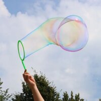 Anello a bolle con ca. Diametro di 21 cm per bolle giganti XXL &ndash; incluso piatto e 250 ml di liquido per bolle