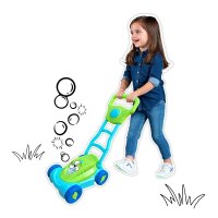 Tosaerba giocattolo con macchina per le bolle, effetto luce e clacson &ndash; per esterni, inclusi 160 ml di acqua saponata