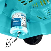 Tosaerba giocattolo con macchina per le bolle, effetto luce e clacson &ndash; per esterni, inclusi 160 ml di acqua saponata