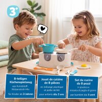 Ensemble de cuisine avec r&eacute;chaud pour la cuisine des enfants, 8 pi&egrave;ces, &eacute;cologique