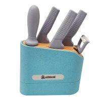 Set di coltelli ecologici per bambini in paglia di grano &ndash; accessori da cucina da 7 pezzi per giochi di ruolo fantasiosi