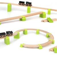 Noppi Railway - Componenti per pendenze con blocchi ad incastro per ferrovie in legno