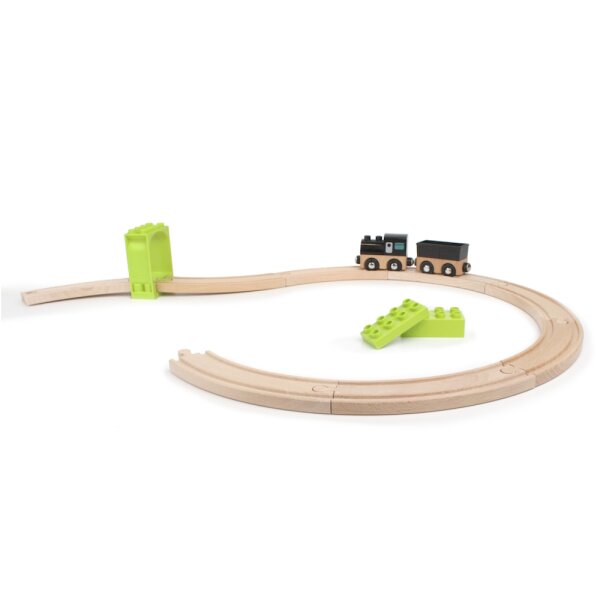 Chemin de fer NOPPI &ndash; 8 grandes voies courbes en bois