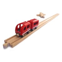Lange Seppel - Rail en bois XXL de 1 m de long (compatible Brio, Ikea)