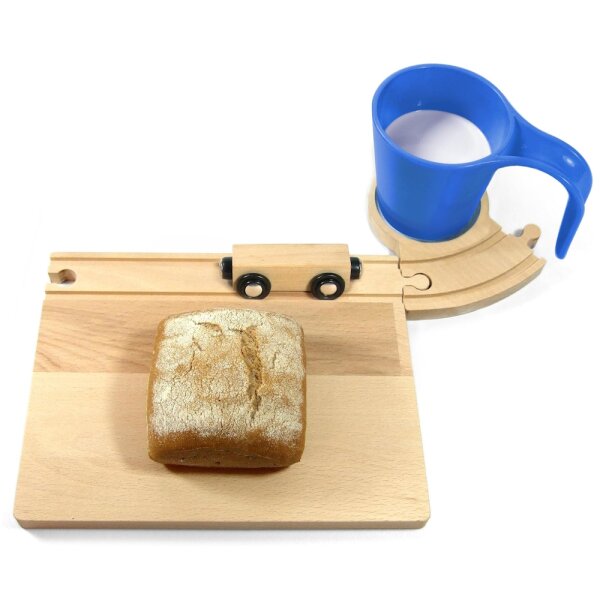 Railway Breakfast Set with Blue Tunnel Mug &ndash; compatible with Brio & Co.