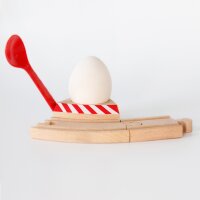 Set colazione ferroviario &ndash; portauovo con sbarra, compatibile con Brio & Co.