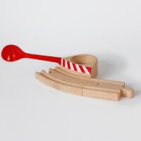 Set colazione ferroviario &ndash; portauovo con sbarra, compatibile con Brio & Co.