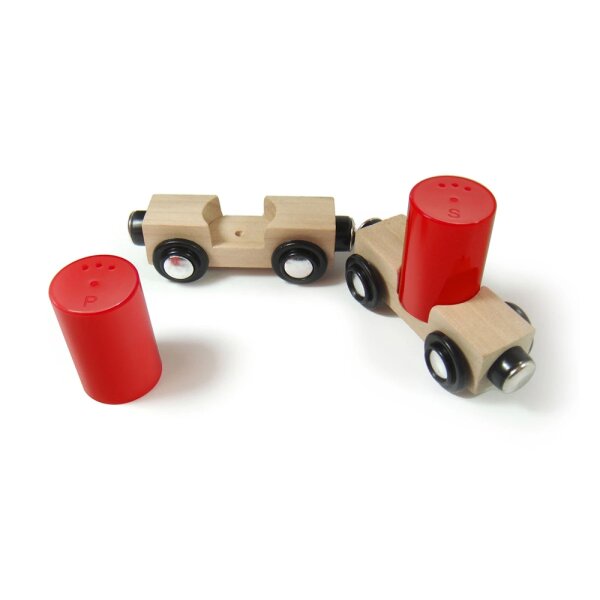 Railway Breakfast Set &ndash; Salt Shaker in Wagon Design, compatible with Brio & Co.