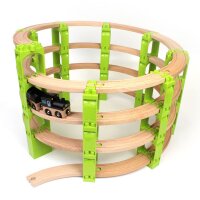 Noppi Railway - Four-tier spiral (4 levels) without tracks, 72 pieces