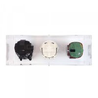 Acryl-Display f&uuml;r 3x LEGO&reg; Star Wars, Marvel oder DC Helme (Mit schwarzem Boden)