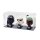 Acryl-Display f&uuml;r 3x LEGO&reg; Star Wars, Marvel oder DC Helme (Mit schwarzem Boden)