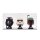Acryl-Display f&uuml;r 3x LEGO&reg; Star Wars, Marvel oder DC Helme (Mit schwarzem Boden)