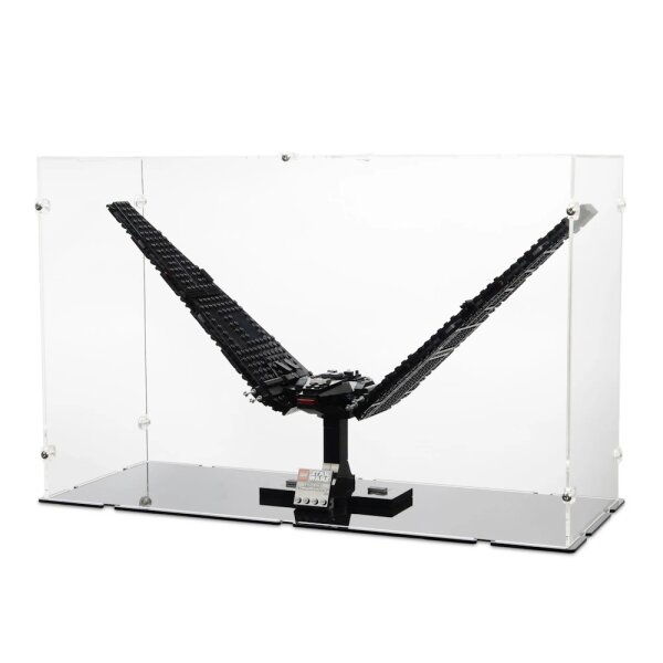 Acryl-Display XL f&uuml;r LEGO&reg;75406 Star Wars - Kylo Rens Kommandoshuttle  (Mit schwarzem Boden)