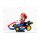 Vitrine en acrylique pour LEGO&reg; 72037 Mario Kart - Mario et Kart standard (avec base blanche)