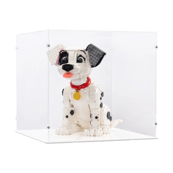 Acrylic display for LEGO&reg; 43269 Disney 101 Dalmatians Puppy (With white base)