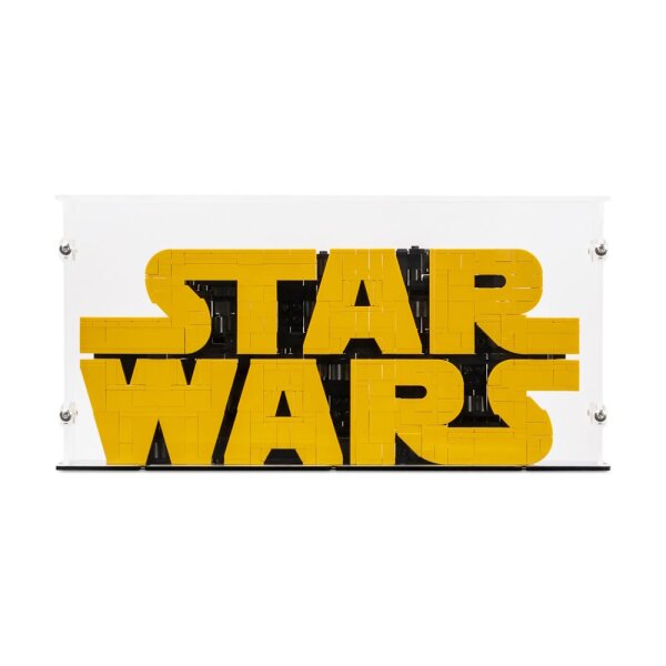 Acryl-Display f&uuml;r LEGO&reg; 75407 Star Wars Logo aus LEGO Steinen  (Mit schwarzem Boden)