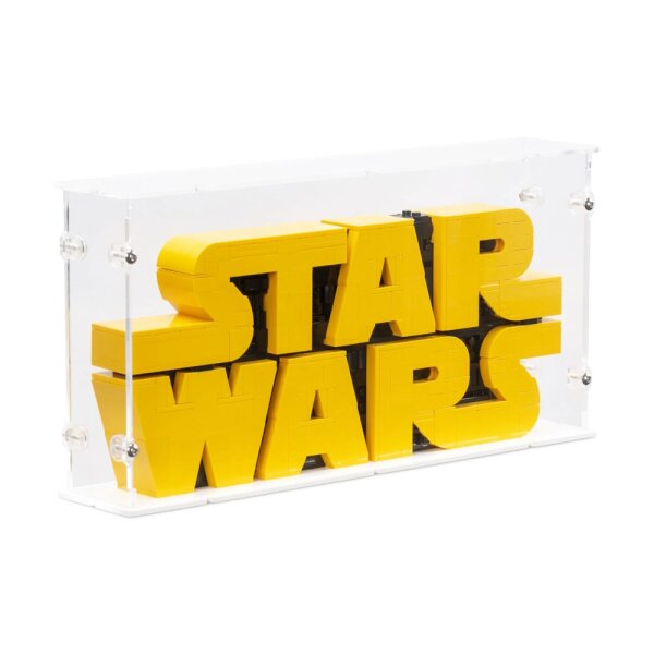 Acrylic display for LEGO&reg; 75407 Brick-Built Star Wars Logo (With white floor)