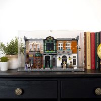Acrylic display for the open LEGO&reg; 10351 Sherlock Holmes Bookend (with black base)