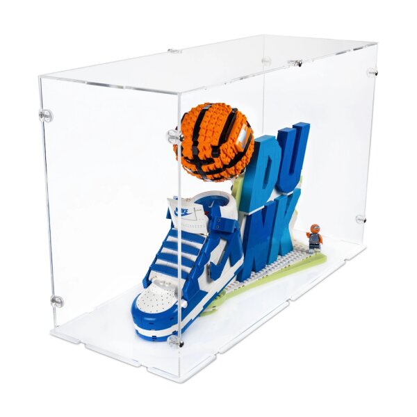 Pr&eacute;sentoir en acrylique pour LEGO&reg; 43008 Nike Dunk x  (avec fond blanc)