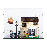 Display in acrilico per LEGO&reg; 76451 Harry Potter - Privet Drive: la visita di zia Marge (con fondo nero)