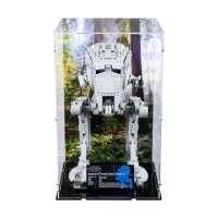 Pr&eacute;sentoir acrylique pour LEGO&reg; 75417 Star Wars - AT-ST Walker (avec image de fond et base noire)