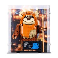 Pr&eacute;sentoir en acrylique pour LEGO&reg; 75430 Star Wars - Wicket l&rsquo;Ewok (avec image darri&egrave;re-plan et base noire)