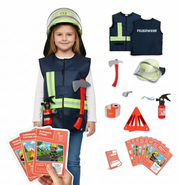 Jeu de r&ocirc;le pompiers (9 pi&egrave;ces)