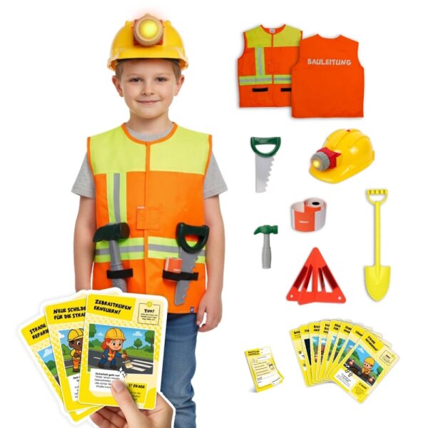 Set gioco di ruolo cantiere (9 pezzi)