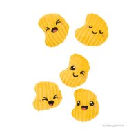 Sachets de friandises en peluche - Chips, 6 pi&egrave;ces avec effet cr&eacute;pitant