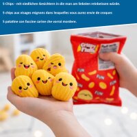 Sachets de friandises en peluche - Chips, 6 pi&egrave;ces avec effet cr&eacute;pitant