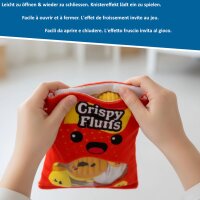 Sachets de friandises en peluche - Chips, 6 pi&egrave;ces avec effet cr&eacute;pitant