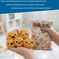 Sachets de friandises en peluche - Cookies, 6 pi&egrave;ces avec effet cr&eacute;pitant
