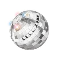 Machine &agrave; bulles boule disco (13 x 13 cm, 50 ml de solution &agrave; bulles incluse)