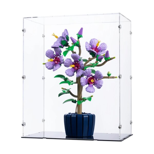 Acrylic display for LEGO&reg; 10372 Hibiscus (With black floor)