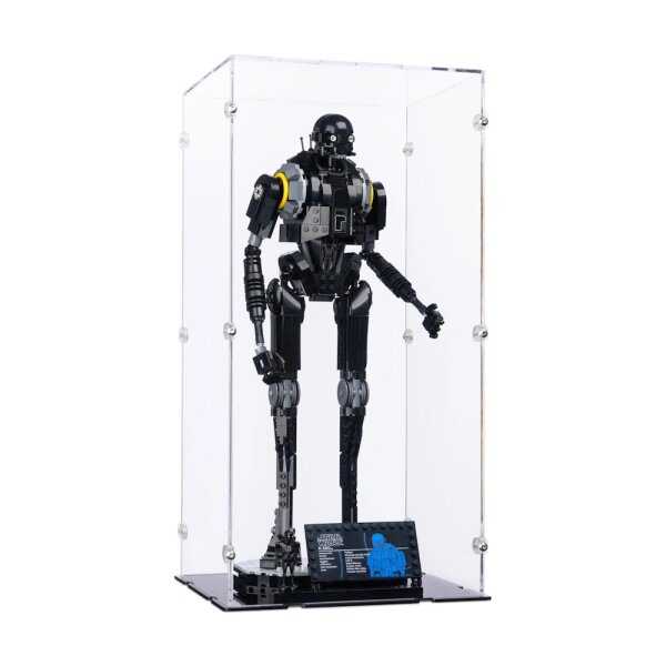 Acryl-Display f&uuml;r LEGO&reg; 75434 Star Wars - Sicherheitsdroide K-2SO (Mit schwarzem Boden)