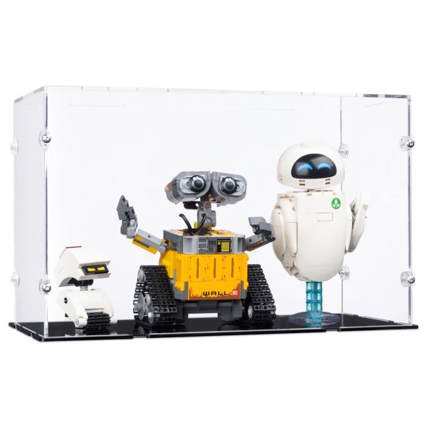 Acryl-Display f&uuml;r LEGO&reg; 43279 Disney - WALL-E & EVE (Mit schwarzem Boden)