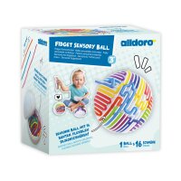 Balle sensorielle Fidget (avec 16 cordons en silicone souples)