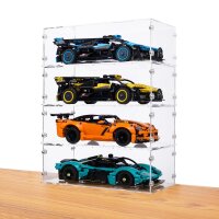 Pr&eacute;sentoir en acrylique pour LEGO&reg; 42208 Aston Martin Valkyrie  (avec fond transparent, empilable)