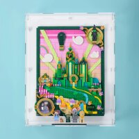 Pr&eacute;sentoir mural en acrylique pour LEGO&reg; 75685 Tableau d&rsquo;Emerald City (avec fond blanc)