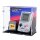 Display in acrilico per LEGO&reg; 72046 Game Boy (con immagine di sfondo e base nera)