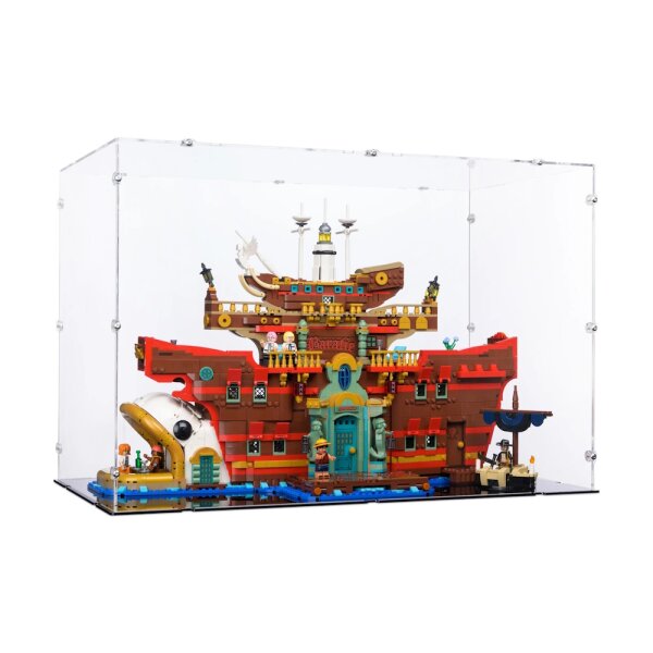 Acryl-Display f&uuml;r LEGO&reg; 75640 One Piece - Barati&eacute;, das Schwimmende Restaurant (Mit schwarzem Boden)