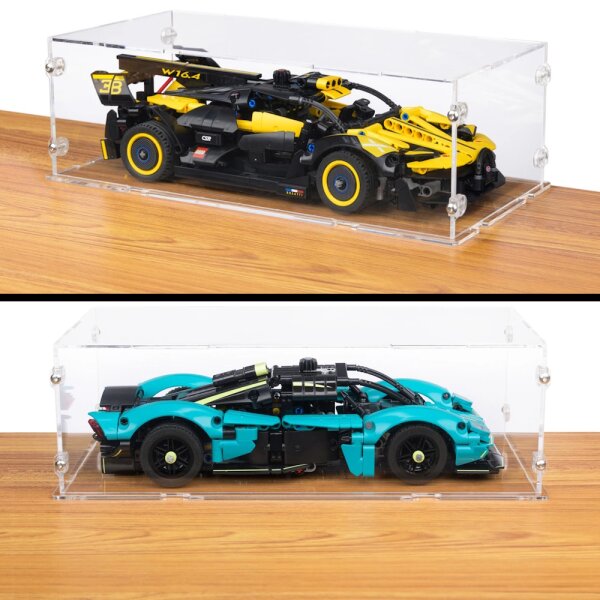 Acrylic display 32 x 15 x 10 cm for LEGO&reg; Technic models (With clear base, stackable)