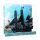 Display in acrilico per LEGO&reg; 10365 Nave pirata del Capitano Jack Sparrow (Con sfondo e immagine frontale, incluso il supporto per la bussola)