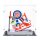 Display in acrilico per LEGO&reg; 43021 Nke Dunk Trickshot (con fondo nero)