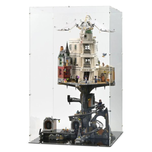 Acrylic display for LEGO&reg; 76417/40598 Harry Potter Gringgotts Bank & Vault (With black floor)