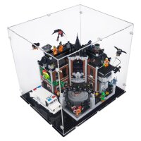 Pr&eacute;sentoir en acrylique pour LEGO&reg; 76300 Batman Arkham Asylum (avec fond noir)