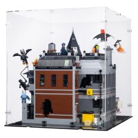 Pr&eacute;sentoir en acrylique pour LEGO&reg; 76300 Batman Arkham Asylum (avec fond noir)